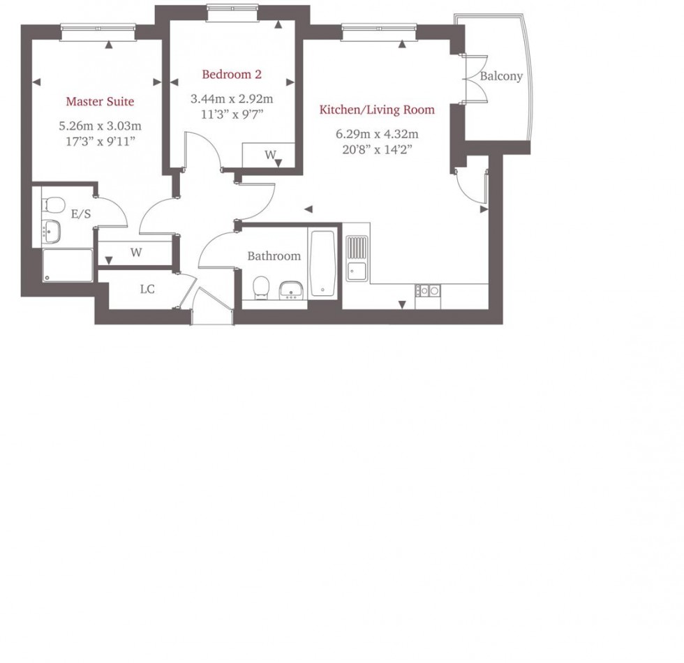 Floorplan for Bridge Avenue, Maidenhead, Berkshire