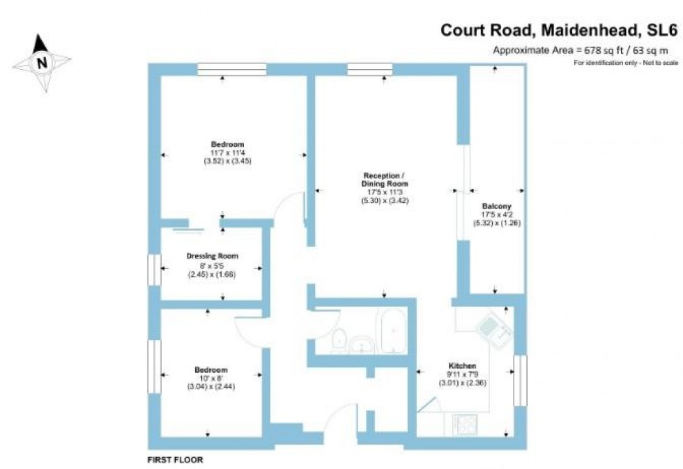 Floorplan for Court Road, Maidenhead