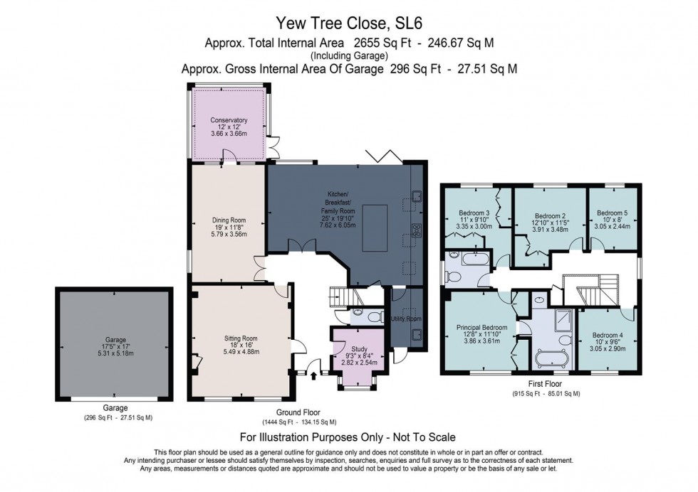 Floorplan for Yew Tree Close. Maidenhead