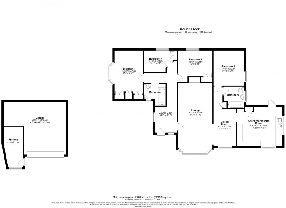 Floorplan for Halls Lane, Waltham St Lawrence, Reading