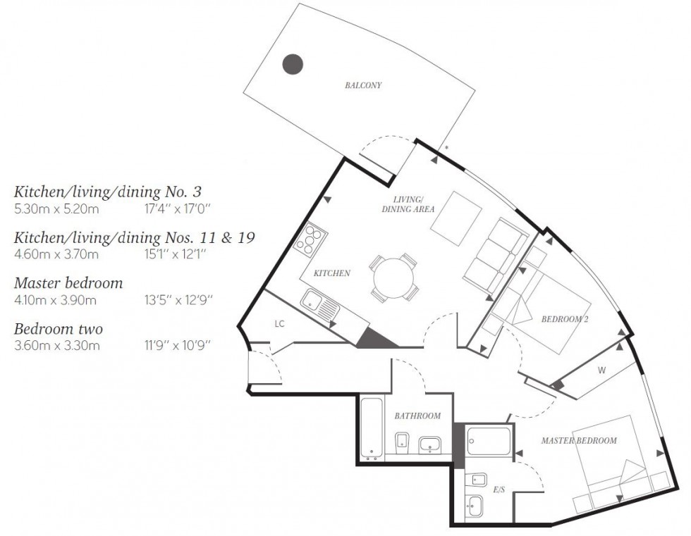 Floorplan for Town Centre Waterside, Maidenhead