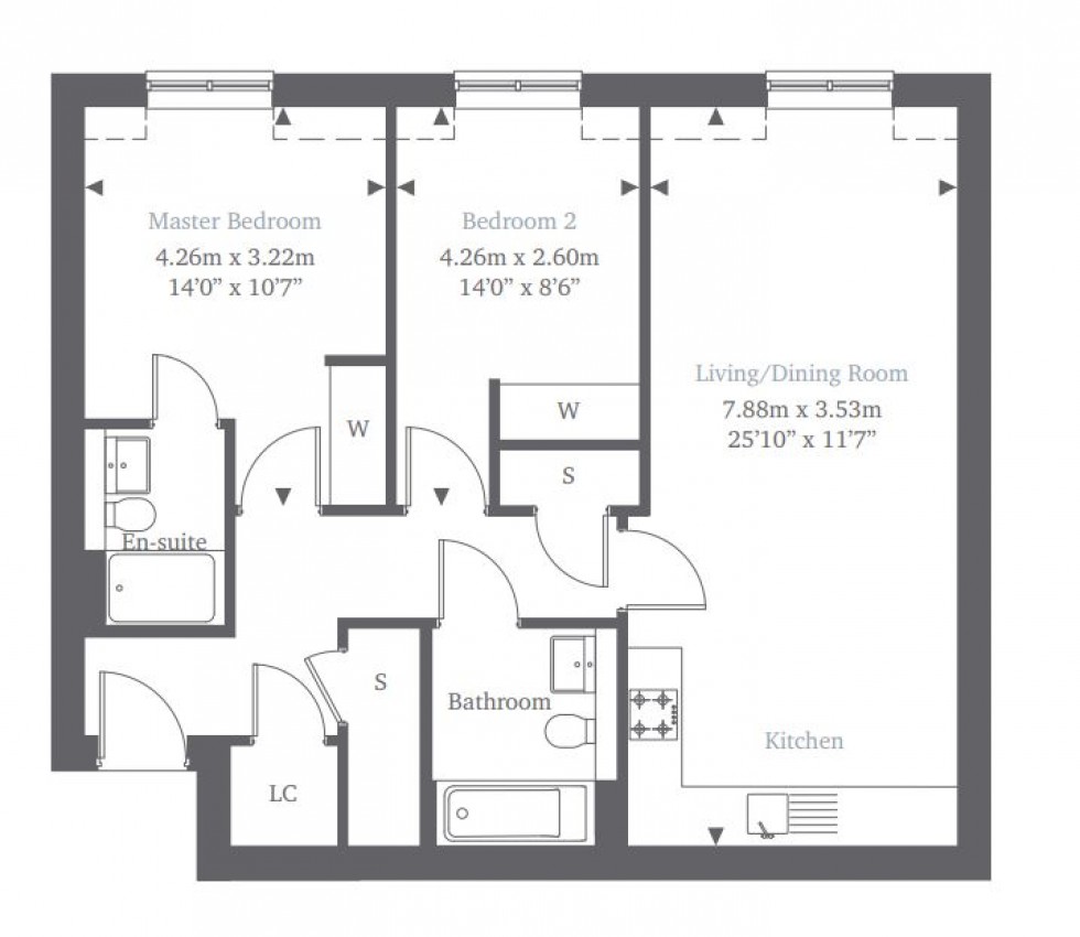 Floorplan for Oldfield Road, Maidenhead, Berkshire