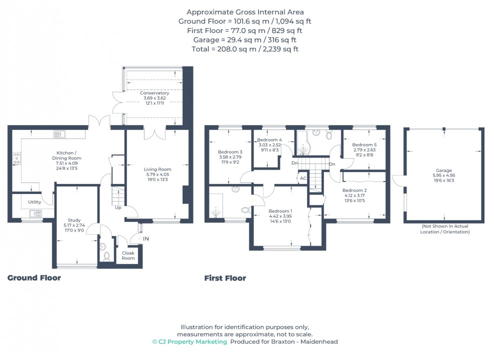 Floorplan for OLDFIELD CATCHMENT - Bray Road, Maidenhead