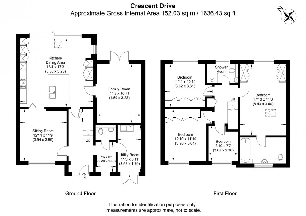 Floorplan for Crescent Drive, Maidenhead