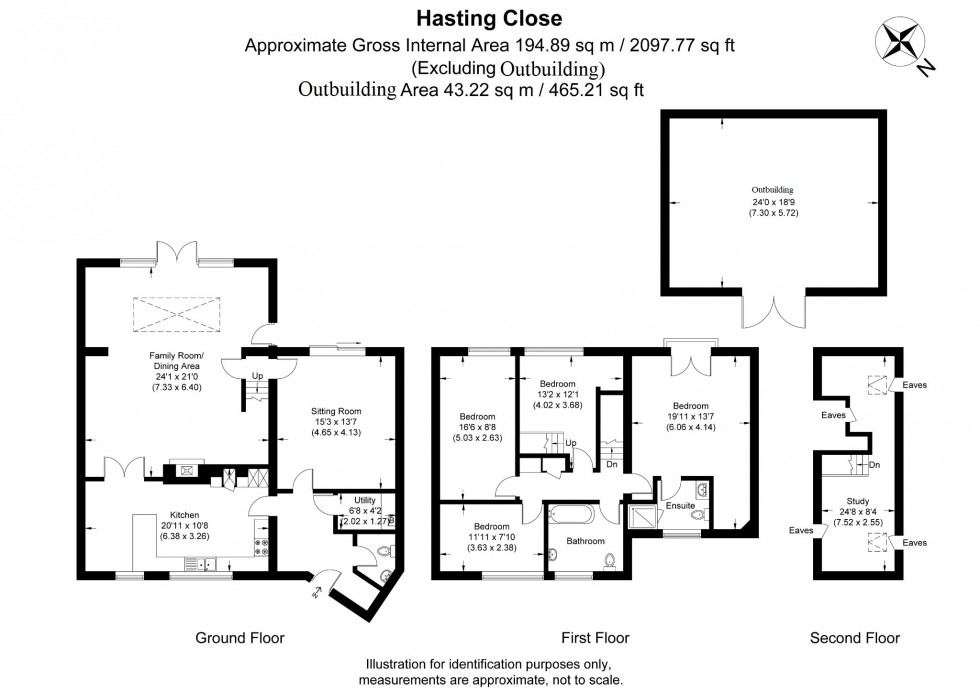 Floorplan for Hasting Close, Bray, Maidenhead