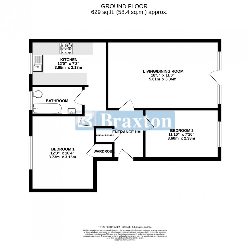 Floorplan for Riseley Road, All Saints Avenue, Maidenhead