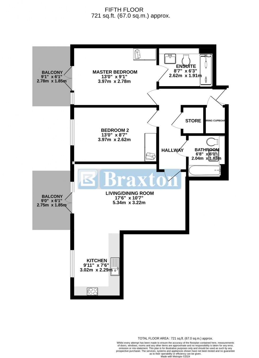 Floorplan for Waterside Court, The Colanade, Maidenhead