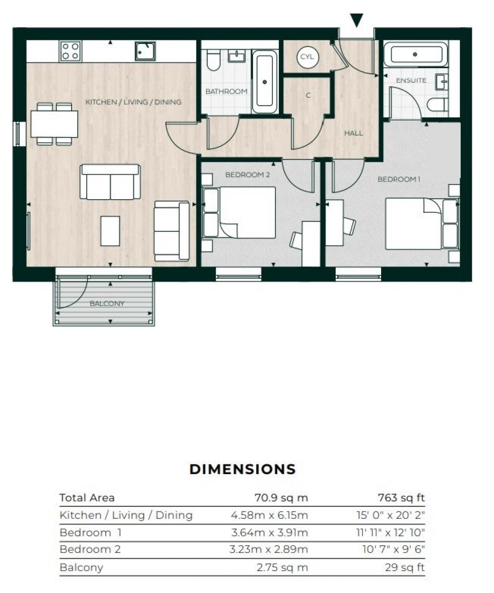 Floorplan for Monaco House, Vanwall Road, Maidenhead