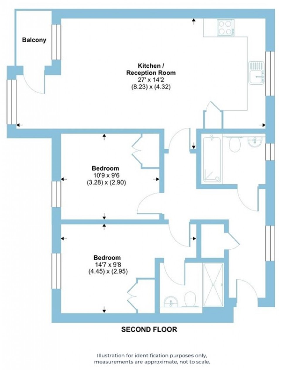 Floorplan for Heron Way, Maidenhead