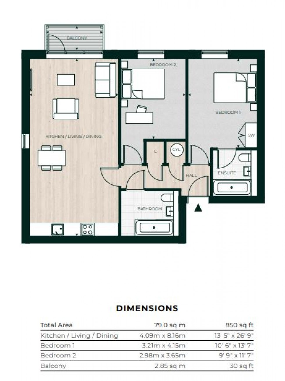 Floorplan for 5 Monaco House, Vanwall Road, Maidenhead