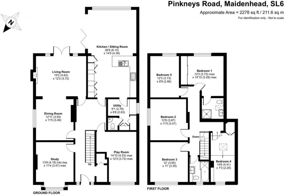 Floorplan for Pinkneys Road, Maidenhead