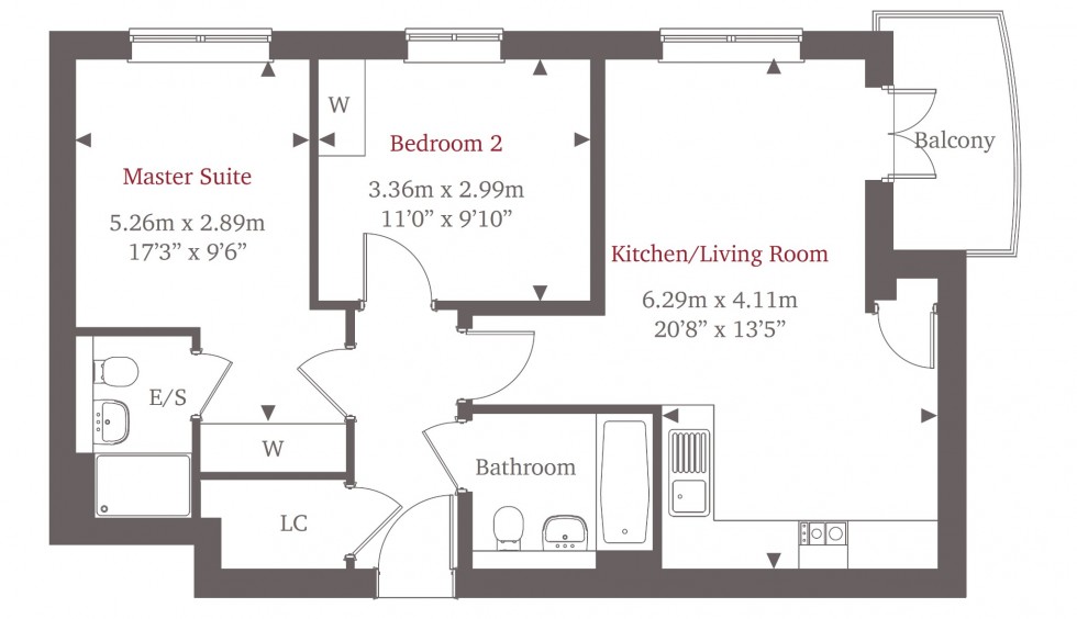 Floorplan for Athena Court, Bridge Avenue, Maidenhead