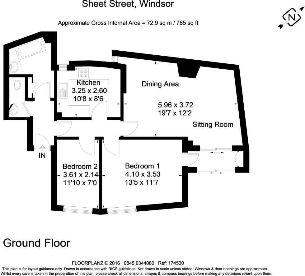 Floorplan for Sheet Street, Windsor, Berkshire