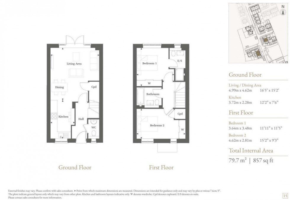 Floorplan for DE HAVILLAND PLACE, WHITE WALTHAM VILLAGE, Maidenhead