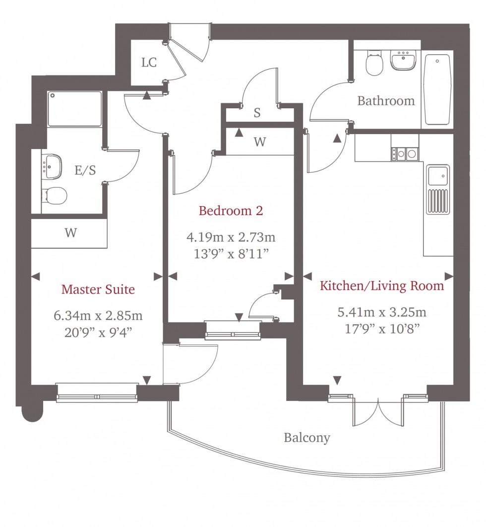 Floorplan for Athena Court, Bridge Avenue, Maidenhead