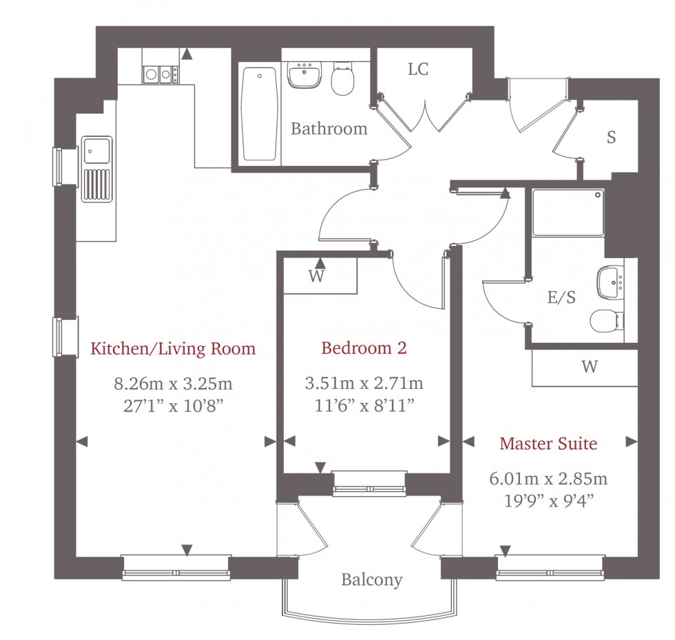 Floorplan for Bridge Avenue, Maidenhead