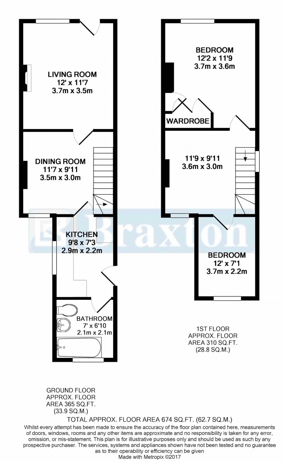 Floorplan for Gas Lane, Bray