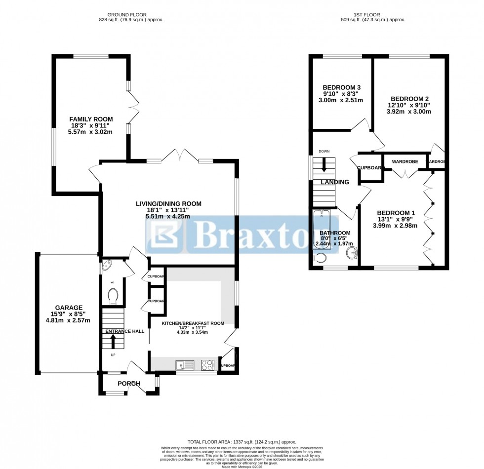 Floorplan for Derwent Drive, Maidenhead