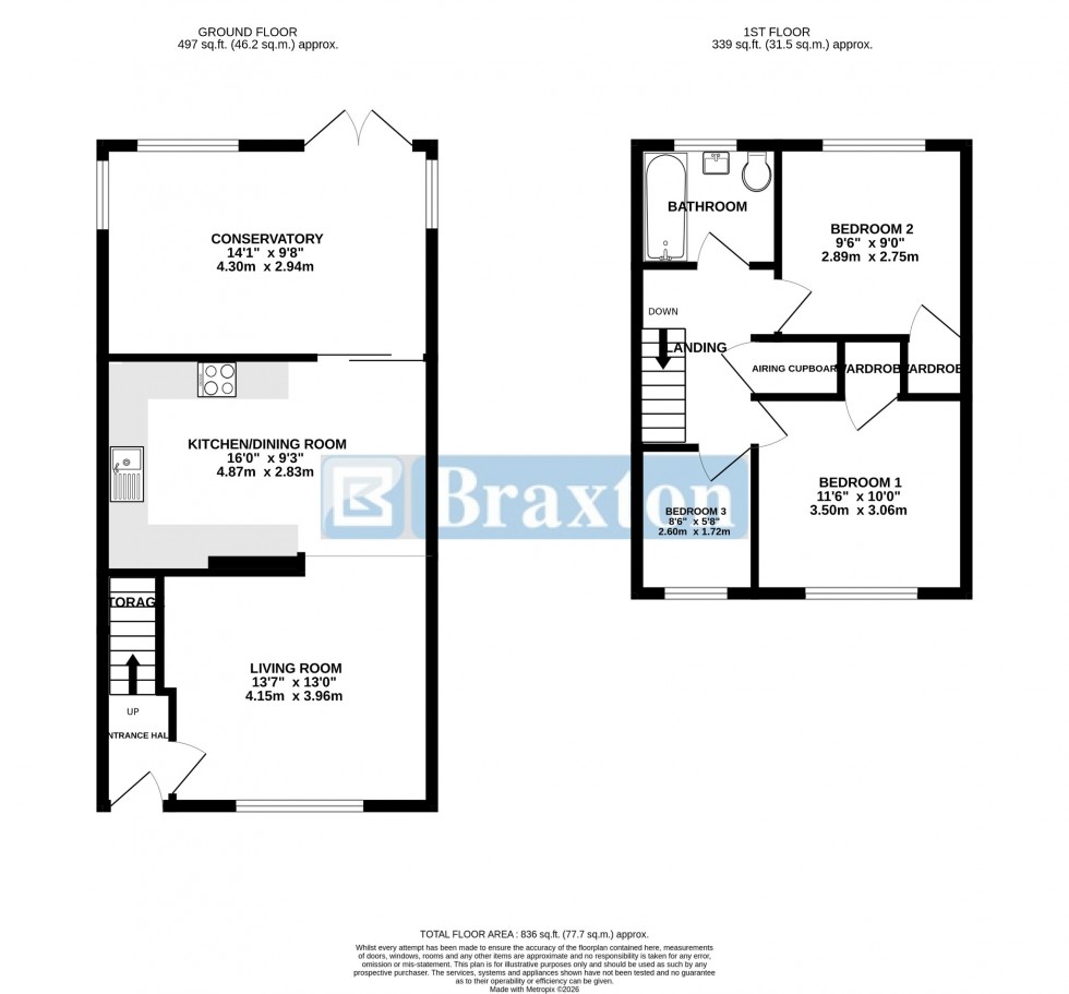 Floorplan for Derwent Drive, Maidenhead