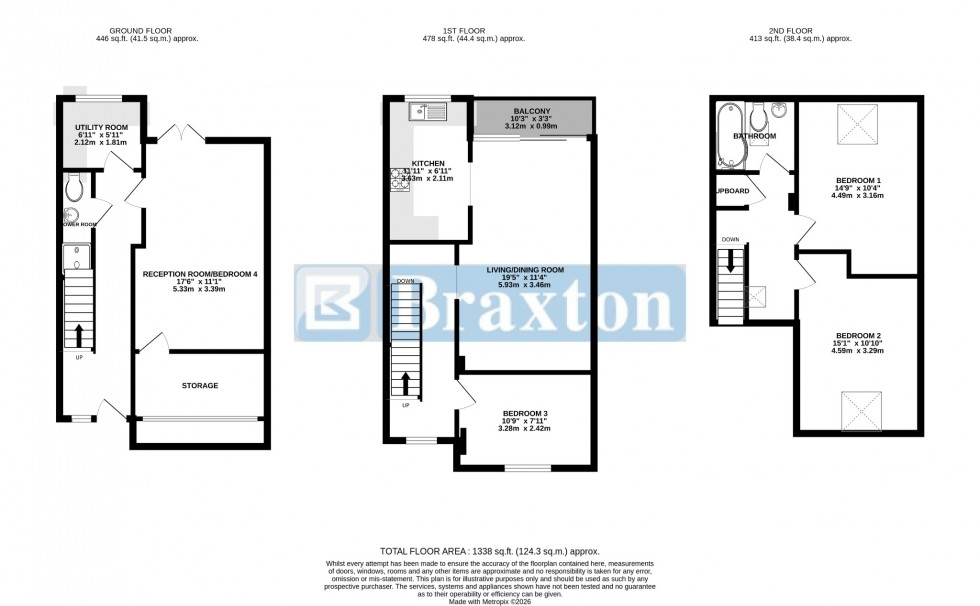 Floorplan for Coulson Way, Burnham, Buckinghamshire