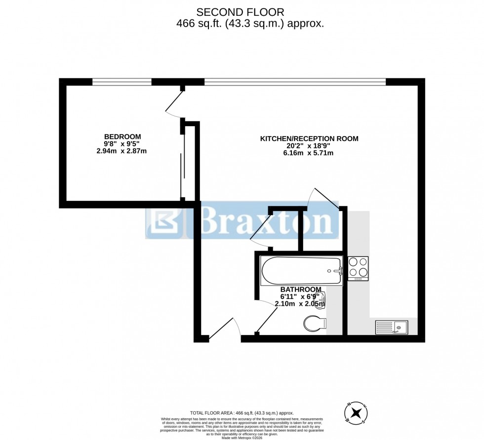 Floorplan for Brock House, High Street, Maidenhead